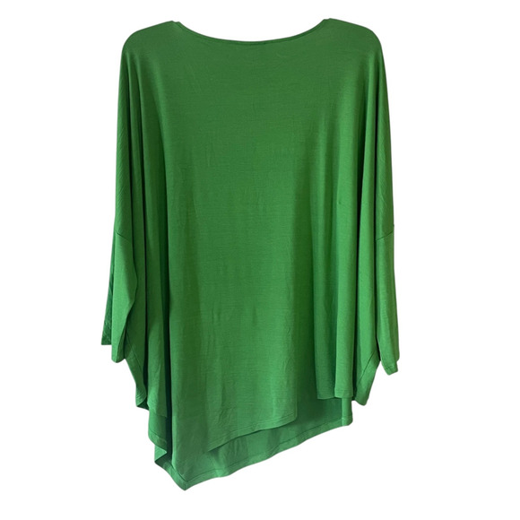 J.JILL Wearever Collection Size Large Green Pullover Asymmetrical Hem Tunic NWT - Picture 3 of 9